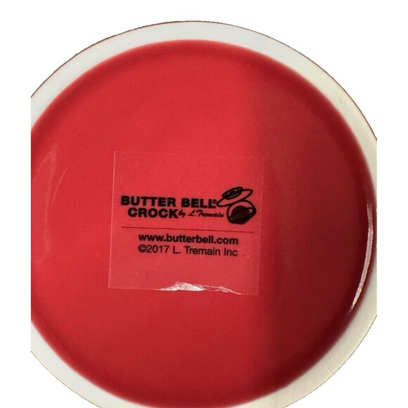 Butter Belle Crock Red Ceramic Butter Keeper by Tremain - Picture 8 of 8